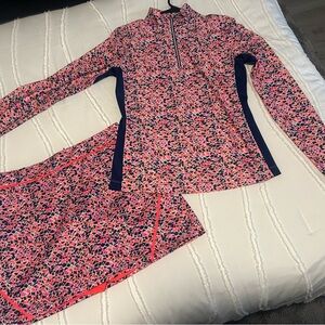 Golf Colorful Athletic Top and Skirt Set